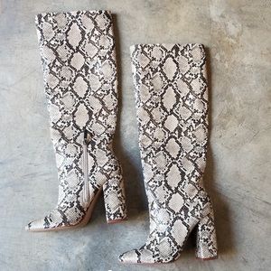 ZARA snake skin boots